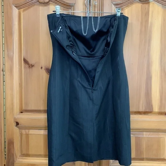 Gianni Bini Black Moire Halter/Strapless  Dress - Picture 4 of 9